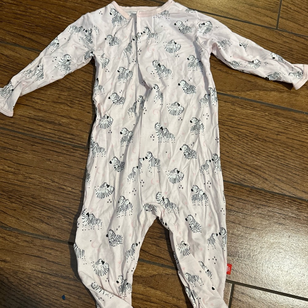 Magnetic Me-Pink Zebra Print Kids One Piece